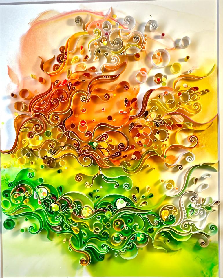 Alcohol Ink, Flowing Freedom, 11X14, $500