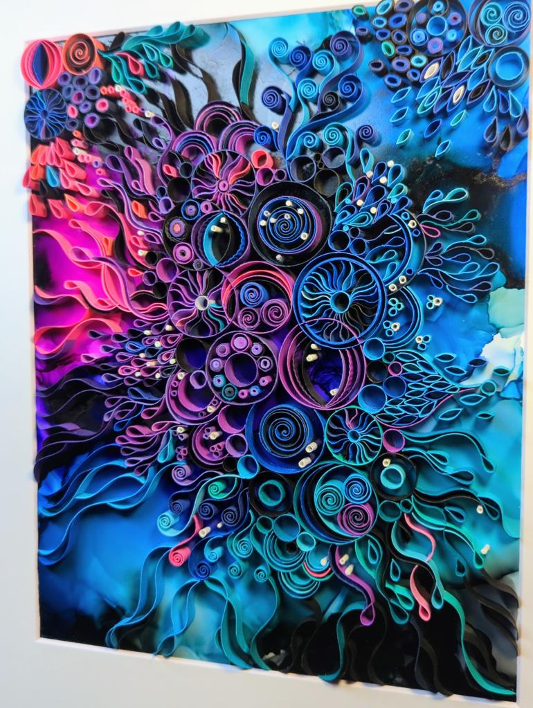 Alcohol Ink, Galactic Flow, 11X14, $500