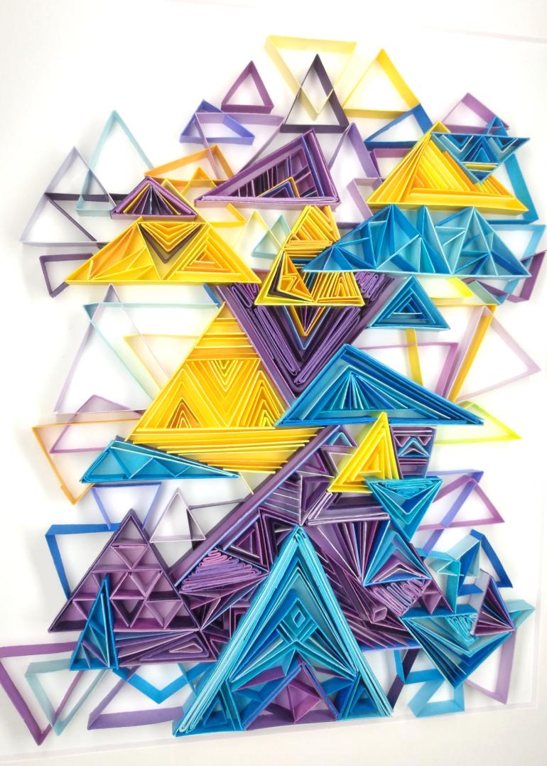 Stacked triangles, 11X14, $310