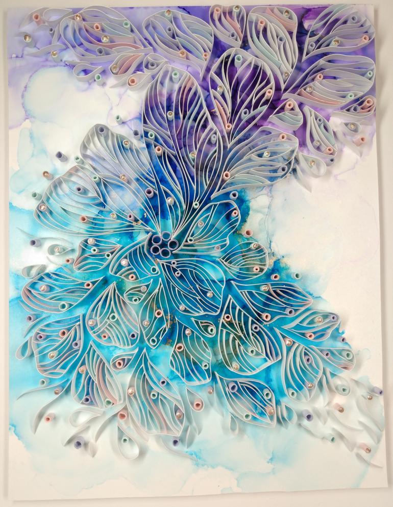 Floral alcohol ink