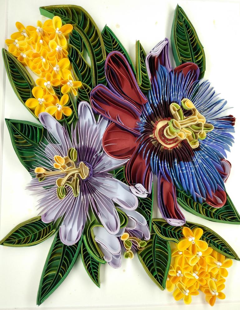 SOLD Passion flowers, 11X14, $450